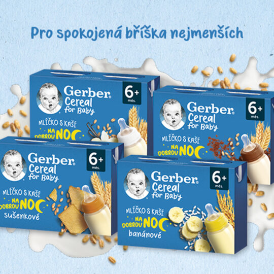 GERBER Mliečko s kašou sušienkové Cereal 2x200 ml
