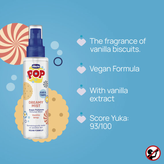 CHICCO Voda parfumovaná telová Pop Vanilla wrap 150ml