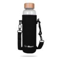 Sklenená fľaša Bamboo 600 ml - GymBeam