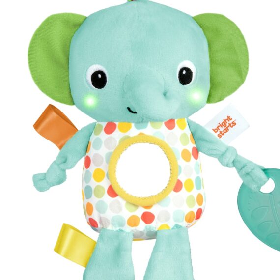 BRIGHT STARTS Hračka s melódiou na C krúžku slon Huggin' Lights ™0m+