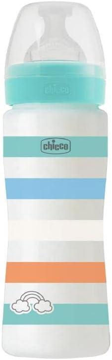 CHICCO Fľaša dojčenská Well-being silikón 330 ml chlapec
