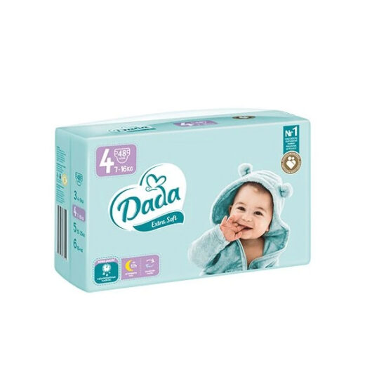 DADA Extra Soft Pliekny jednorázové 4 Maxi (7-16 kg) 48 ks