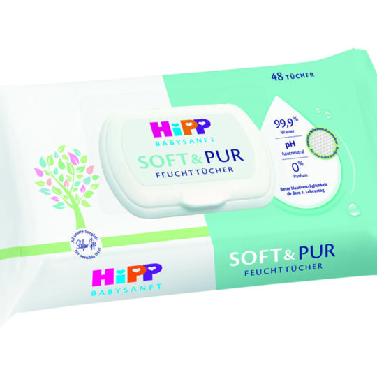 HiPP Babysanft Obrúsky čistiace vlhčené Soft & Pur 48 ks