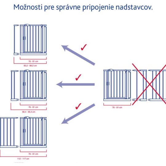 CHICCO Zábrana na schodisko - nástavec 360 mm
