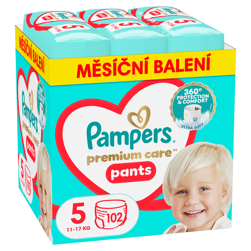 PAMPERS Nohavičky plienkové Premium Care veľ. 5 (11-17 kg) 102 ks