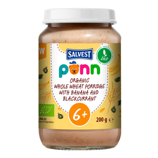 SALVEST Põnn BIO Celozrnná kaša s banánom a čiernou ríbezľou (200 g)