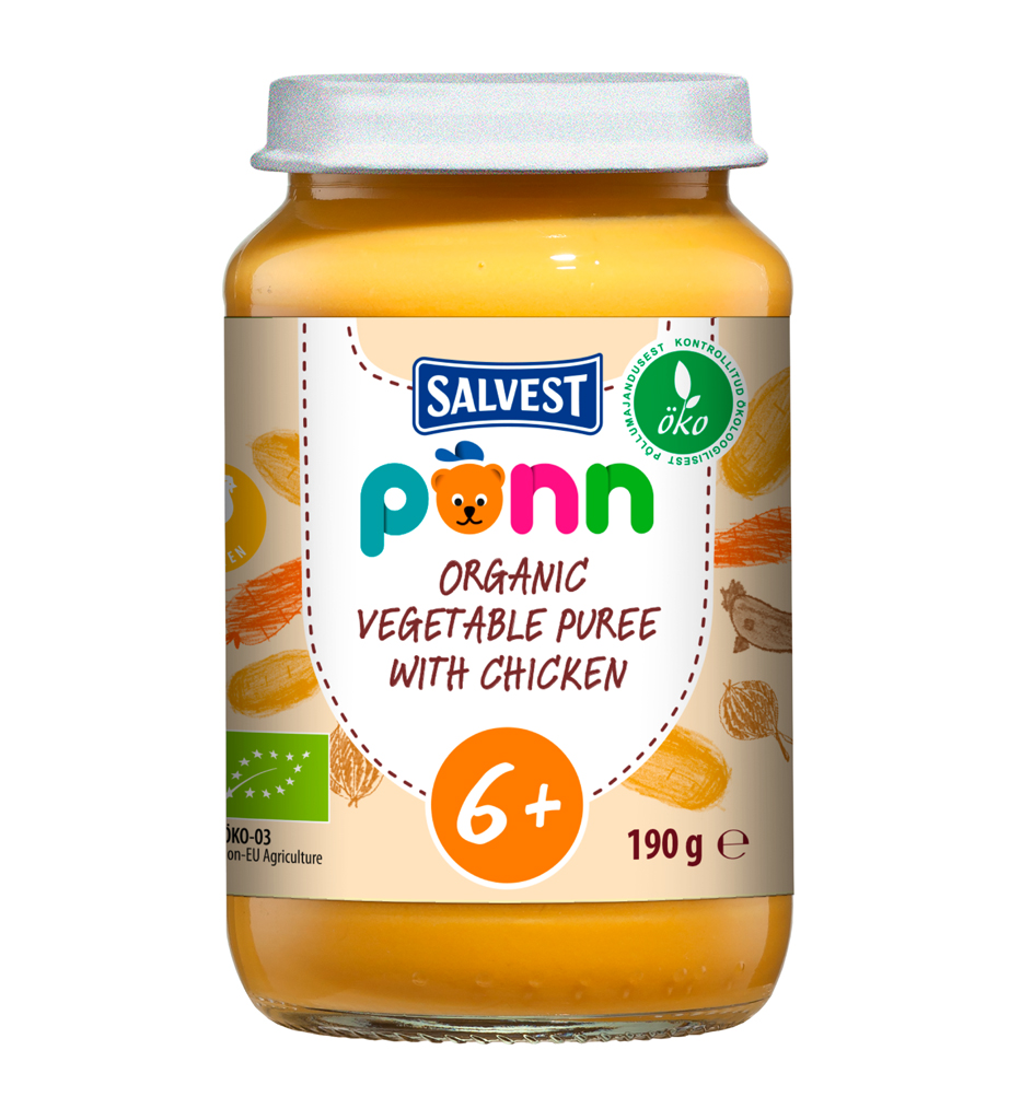 SALVEST Põnn BIO Kuracie mäso so zeleninovým pyré (190 g)