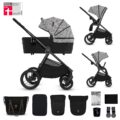 KINDERKRAFT Kočík kombinovaný Nea 2 2v1 Lunar Black Bizuu