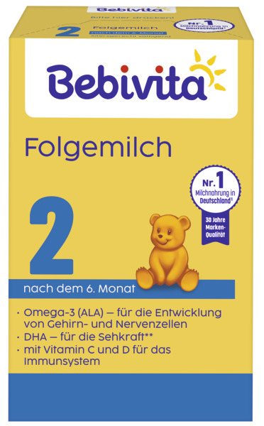 BEBIVITA Mlieko 2 Instantná pokračovacia mliečna výživa od uk. 6. mesiaca, 500 g