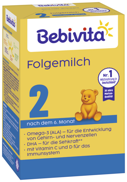 BEBIVITA Mlieko 2 Instantná pokračovacia mliečna výživa od uk. 6. mesiaca, 500 g