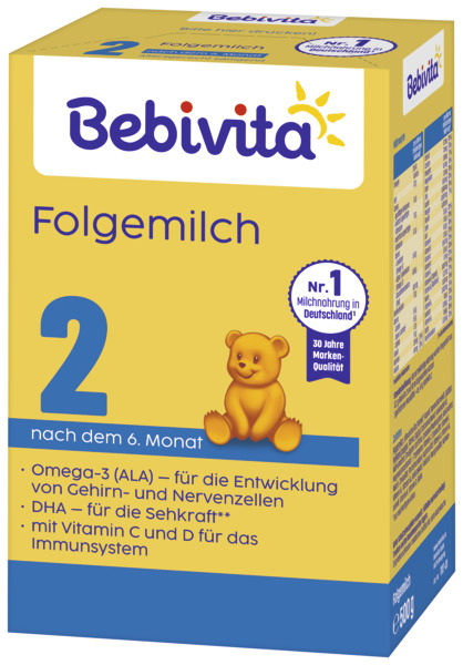 BEBIVITA Mlieko 2 Instantná pokračovacia mliečna výživa od uk. 6. mesiaca, 500 g