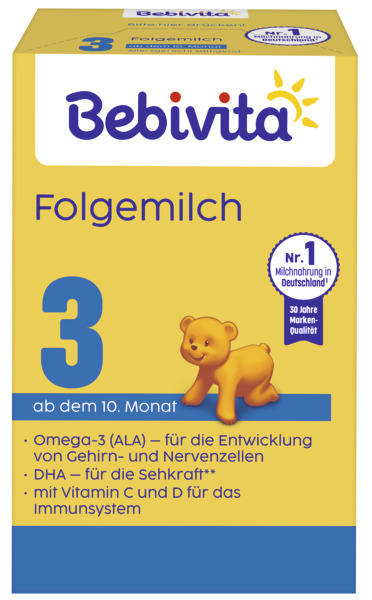 BEBIVITA Mlieko 3 Instantná pokračovacia mliečna výživa od uk. 9. mesiaca, 500 g
