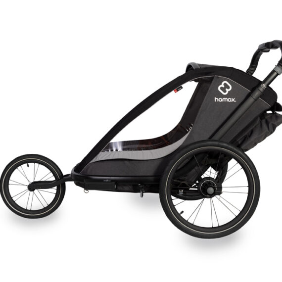 HAMAX Vozík za bicykel vr. ramená + kočíkovú set Cocoon One Grey/black