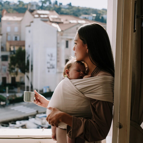 BOBA Nosič detí / šatka Wrap Serenity - Organic Stone