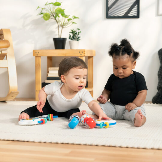 BABY EINSTEIN Hračka hrkálka Shake & Groove™ 2ks, 0m+