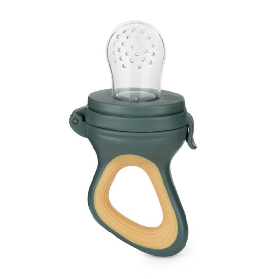 PETITE&MARS Cumlík silikónový na kŕmenie Fruzi Green&Ochre 6m+