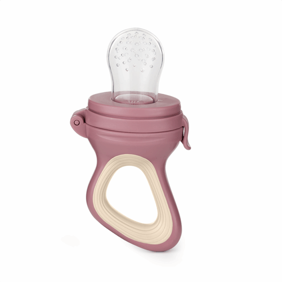 PETITE&MARS Cumlík silikónový na kŕmenie Fruzi Rose&Sand 6m+