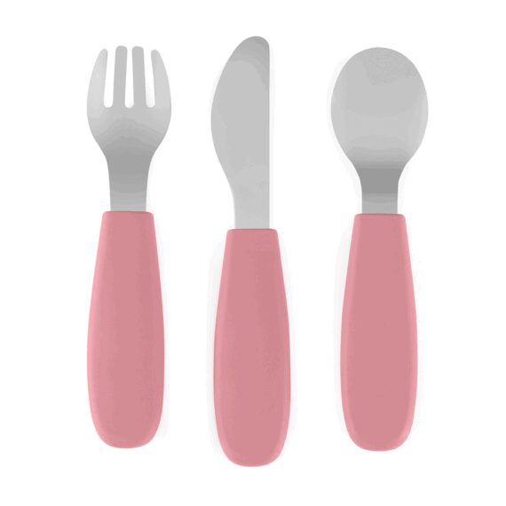 PETITE&MARS Sada príborov s nerezovej ocele Take&Match Dusty Rose 12m+