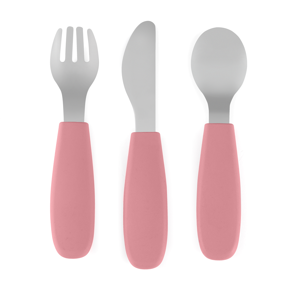 PETITE&MARS Sada príborov s nerezovej ocele Take&Match Dusty Rose 12m+