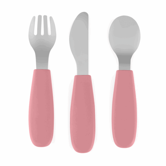 PETITE&MARS Sada príborov s nerezovej ocele Take&Match Dusty Rose 12m+