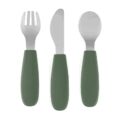PETITE&MARS Sada príborov s nerezovej ocele Take&Match Misty Green 12m+