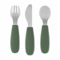 PETITE&MARS Sada príborov s nerezovej ocele Take&Match Misty Green 12m+