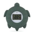 PETITE&MARS Teplomer silikónový digitálny do vody Turtle Terry Misty Green 0m+