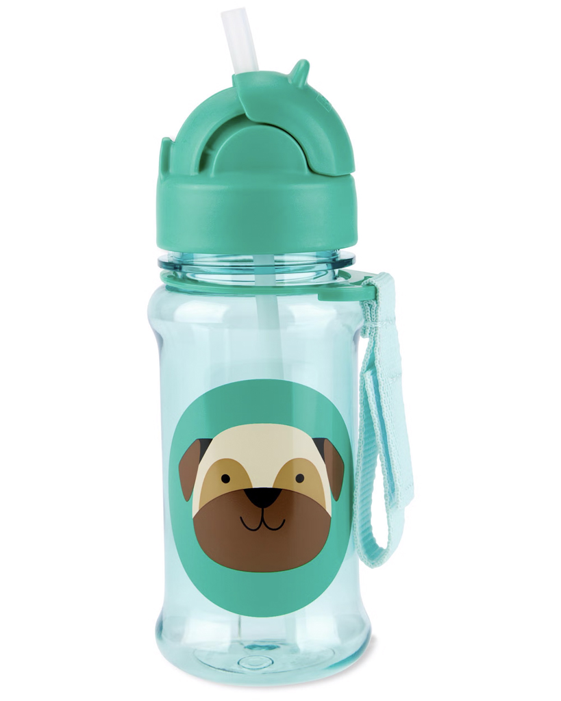 SKIP HOP Zoo tritan Fľaša so slamkou 355ml Mopslík 12m+
