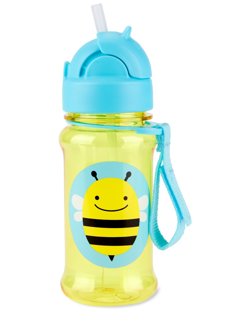 SKIP HOP Zoo tritan Fľaša so slamkou 355ml Včielka 12m+