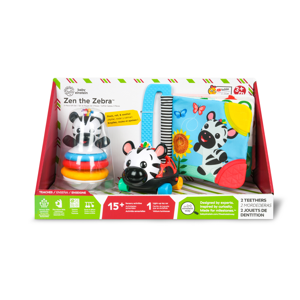 BABY EINSTEIN Darčekový set multisenzorických hračiek Zen the Zebra™ 3m+
