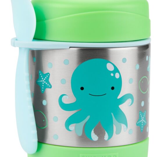 SKIP HOP Zoo Termoska na jedlo s lyžičko/vidličkou Chobotnica 325 ml, 3+
