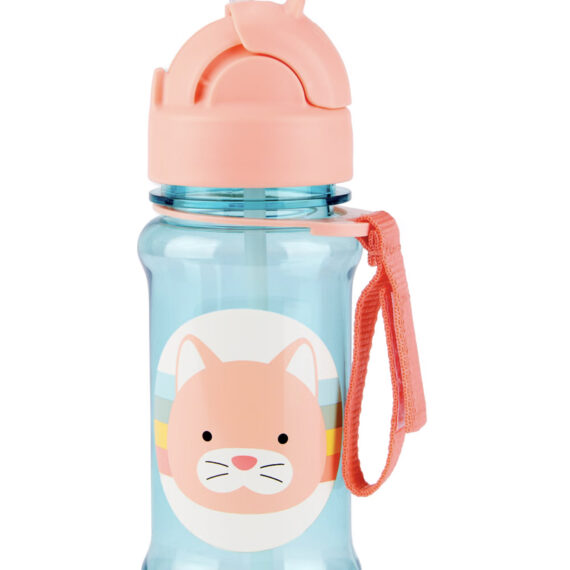 SKIP HOP Zoo tritan Fľaša so slamkou 355ml Mačička 12m+