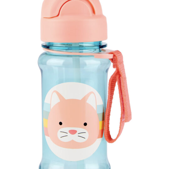 SKIP HOP Zoo tritan Fľaša so slamkou 355ml Mačička 12m+