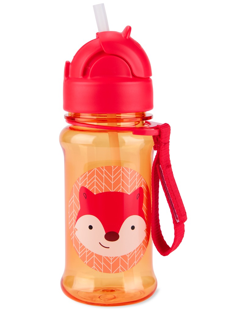 SKIP HOP Zoo tritan Fľaša so slamkou 355ml Líška 12m+