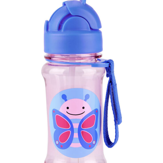 SKIP HOP Zoo tritan Fľaša so slamkou 355ml Motýlik 12m+
