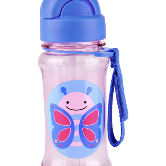 SKIP HOP Zoo tritan Fľaša so slamkou 355ml Motýlik 12m+