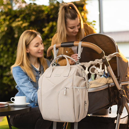 BABYONO Taška prebaľovacia/batoh Modern Style beige