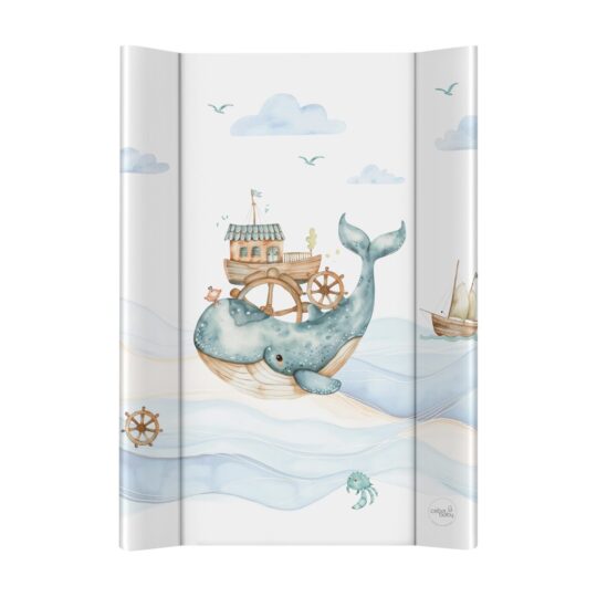 CEBA BABY Podložka prebaľovacia 2-hranná s pevnou doskou (50x70) Ultra Light Ocean Adventure