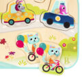B.TOYS Puzzle drevené s úchytmi Dopravné prostriedky