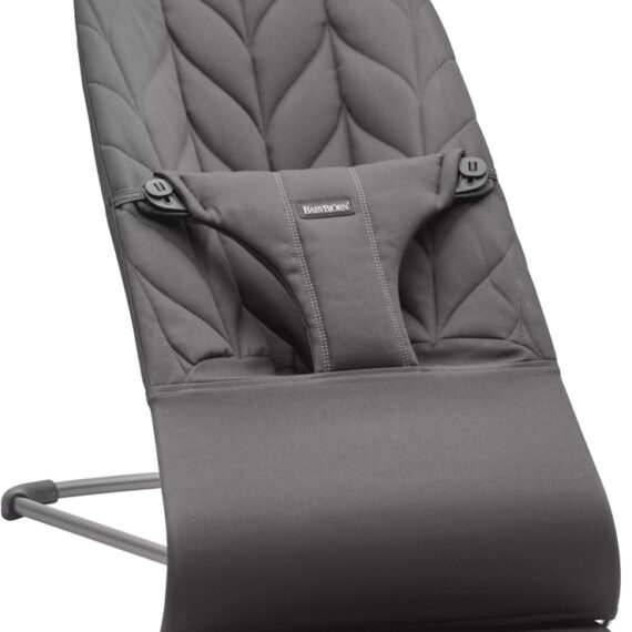 BABYBJÖRN Lehátko Bliss Anthracite cotton Petal, tmavá šedá konštrukcia