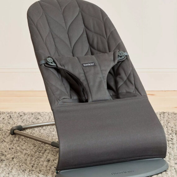 BABYBJÖRN Lehátko Bliss Anthracite cotton Petal, tmavá šedá konštrukcia