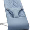 BABYBJÖRN Lehátko Bliss Blue cotton Petal, svetlá šedá konštrukcia