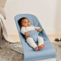 BABYBJÖRN Lehátko Bliss Blue cotton Petal, svetlá šedá konštrukcia