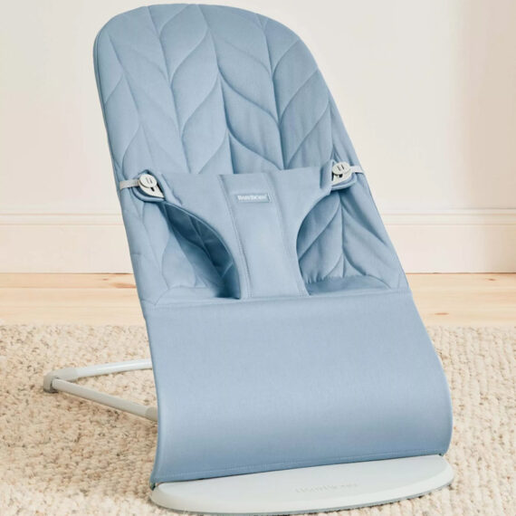 BABYBJÖRN Lehátko Bliss Blue cotton Petal, svetlá šedá konštrukcia