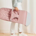 BABYBJÖRN Lehátko Bliss Dusty pink cotton Petal, svetlá šedá konštrukcia