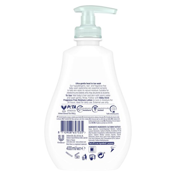 BABY DOVE Gél umývací na celé telo a vlásky Sensitive 400ml