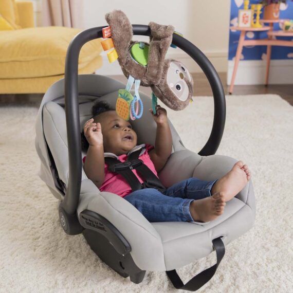 BRIGHT STARTS Hračka plyšová závesná Slingin’ Sloth Travel Buddy 0m+