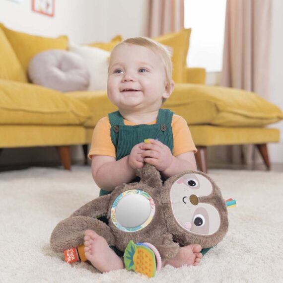 BRIGHT STARTS Hračka plyšová závesná Slingin’ Sloth Travel Buddy 0m+