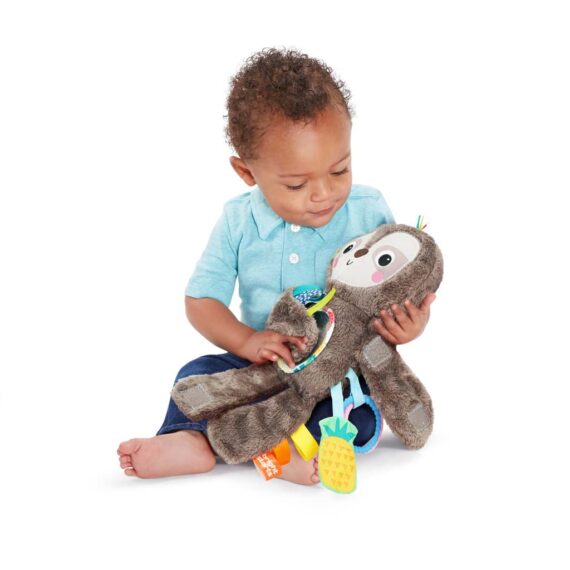 BRIGHT STARTS Hračka plyšová závesná Slingin’ Sloth Travel Buddy 0m+