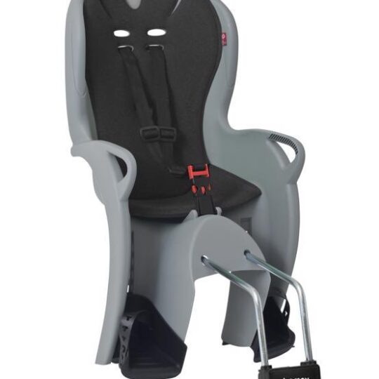 HAMAX Cyklosedačka s uzamykateľnym zámkom Kiss grey/black